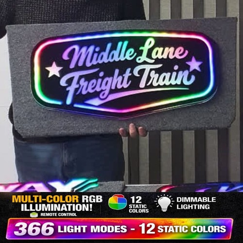 Middle lane freight train - lane,