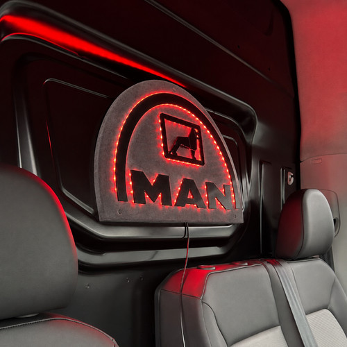 Man van light board - man,